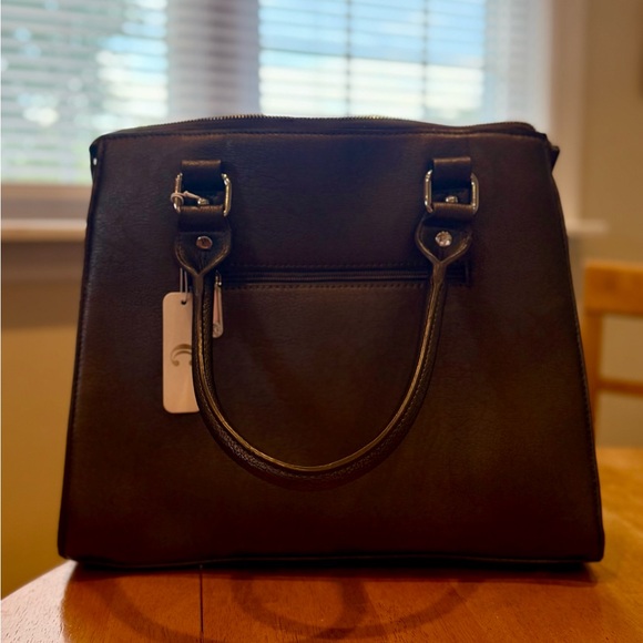 NWT Charming Charlie Silver Gunmetal Handbag - Picture 1 of 7